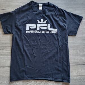 PFL Professional Fighters League Men's Black White Short Sleeve Tee Size Large